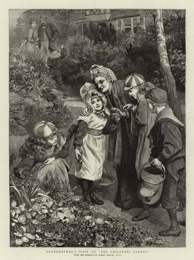 Bezoek van grootmoeder aan de kindertuin door Robert Barnes